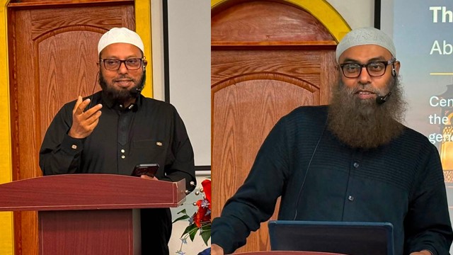ছবি: দারসুল কুরহাফেজ আব্দুল্লাহ আল আরিফ ও শায়খ আবু সামীহা সিরাজুল ইসলাম