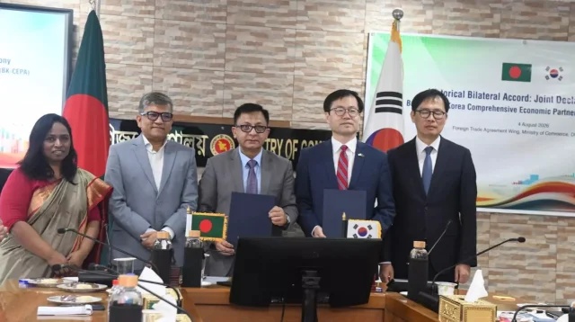 দক্ষিণ কোরিয়ার সাথে সিইপিএ চুক্তি স্বাক্ষর করলো বাংলাদেশ