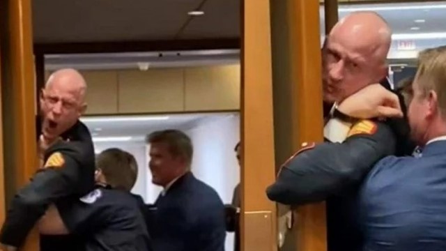 ক্যাপিটল হিল শুনানিতে ইরানের পক্ষে স্লোগান, আহত হলেন সিনেট প্রার্থী 