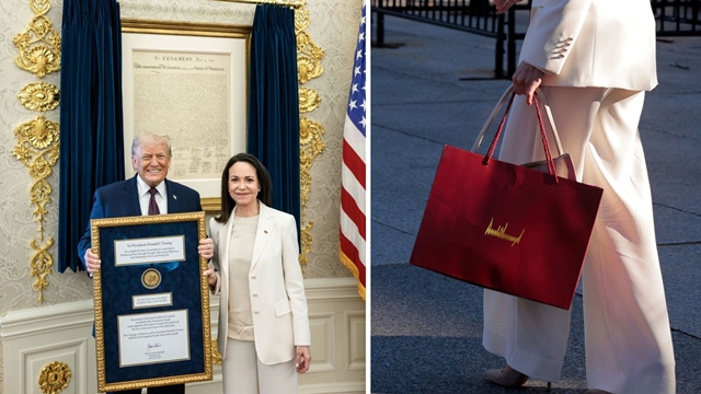 নোবেল পদক দিয়ে উপহার পেলেও ট্রাম্পের মন পেলেন না মাচাদো!